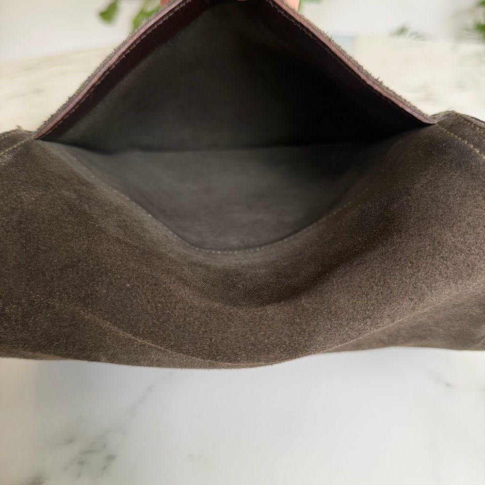 COACH Vintage Monterrey Flap Suede Crossbody Bag Loden Olive Green 6148 90's Y2K - Picture 13 of 16